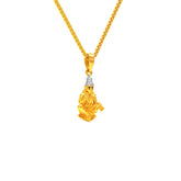 22K Gold Two Tone Shiva Pendant